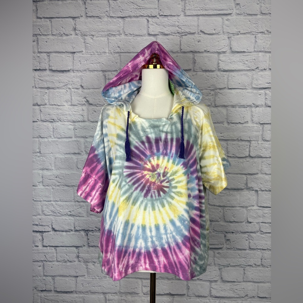 NWT Soul Flower tie-dye slouch hoody  L/XL